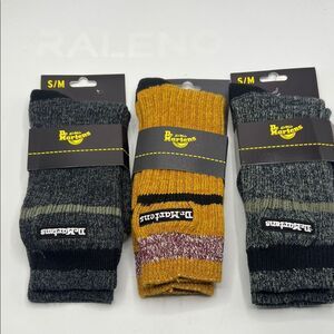 DR MARTENS Mark Socks Lot of 3- S/M NEW!